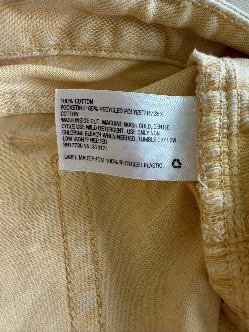 Wild Fable Neutral High-Rise Cotton Bermuda Shorts - Cream, Pale Yellow color - Picture 6 of 6